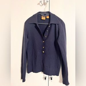 Navy Tory Burch Cashmere Sweater